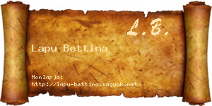 Lapu Bettina névjegykártya